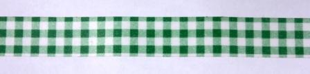 Бумажный скотч с принтом зеленая клетка